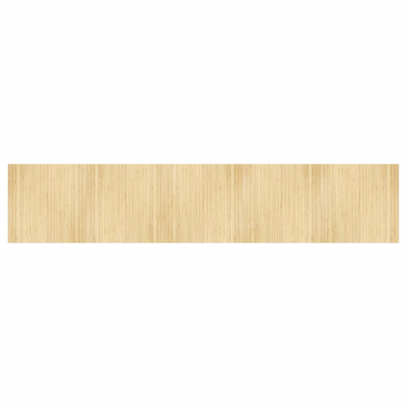 Dywan prostokątny, jasny naturalny, 100x500 cm, bambusowy