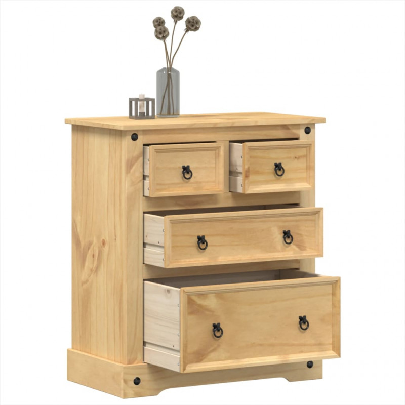 Komoda Corona, 80x43x91 cm, lite drewno sosnowe
