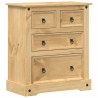 Komoda Corona, 80x43x91 cm, lite drewno sosnowe