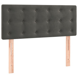Zagłówek do łóżka, ciemnoszary, 80x5x78/88 cm, aksamit