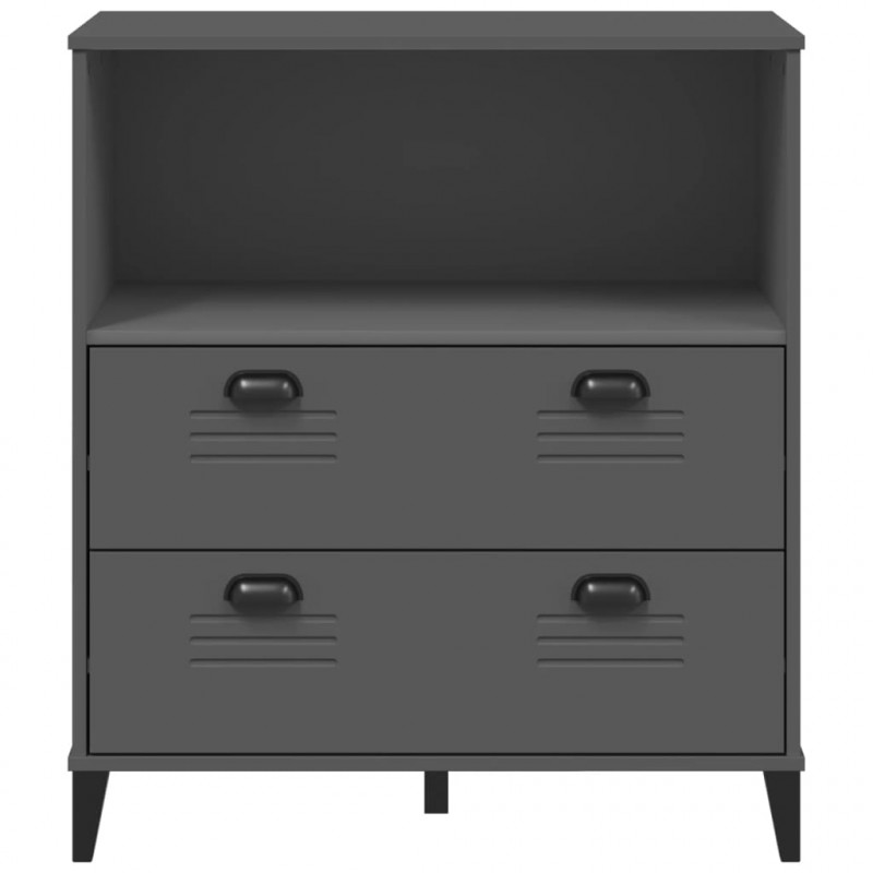 Szafka VIKEN, antracytowa, 80x40x90 cm, materiał drewnopochodny