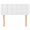 Zagłówek do łóżka, biały, 100x5x78/88 cm, sztuczna skóra