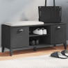 Ławka na buty VIKEN czarna 106x35x45 cm materiał drewnopochodny