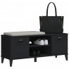 Ławka na buty VIKEN czarna 106x35x45 cm materiał drewnopochodny