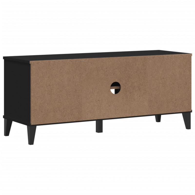 Ławka na buty VIKEN czarna 106x35x45 cm materiał drewnopochodny
