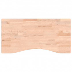 Blat do biurka, 80x(36-40)x2,5 cm, lite drewno bukowe