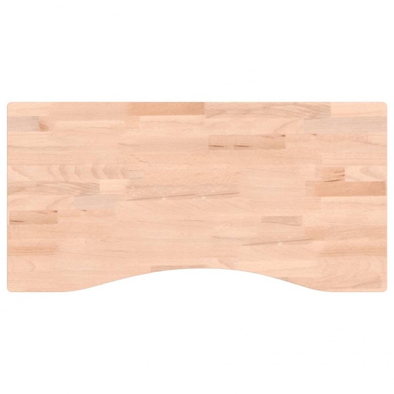 Blat do biurka, 80x(36-40)x2,5 cm, lite drewno bukowe