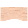 Blat do biurka, 80x(36-40)x2,5 cm, lite drewno bukowe