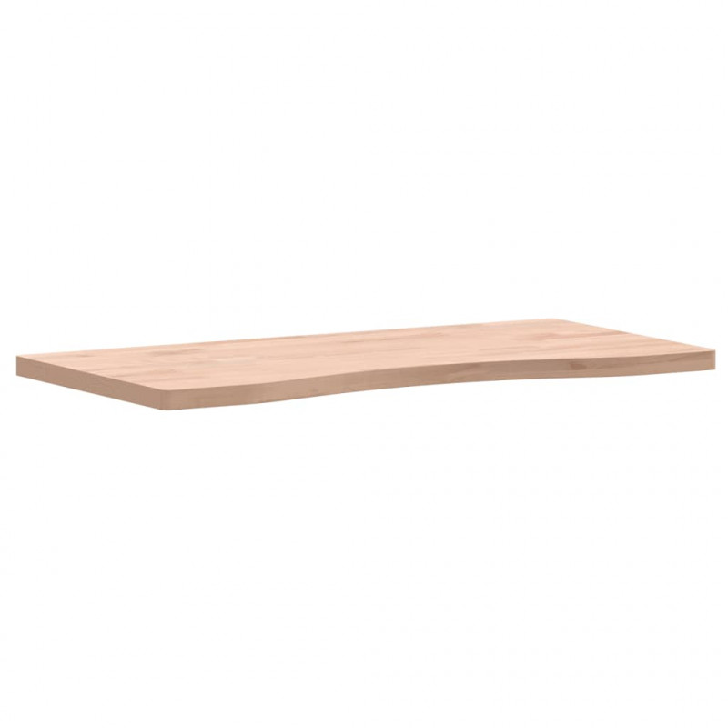 Blat do biurka, 80x(36-40)x2,5 cm, lite drewno bukowe