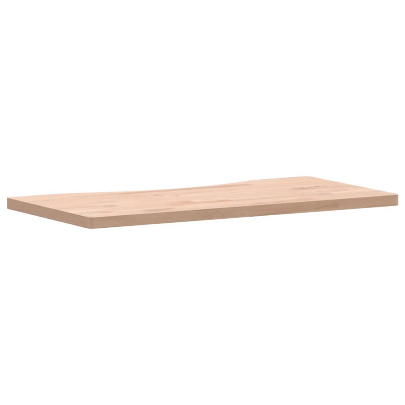 Blat do biurka, 80x(36-40)x2,5 cm, lite drewno bukowe