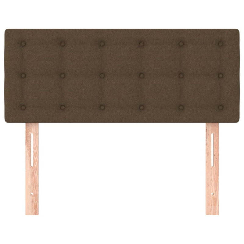 Zagłówek do łóżka, ciemnobrązowy, 100x5x78/88 cm, tkanina