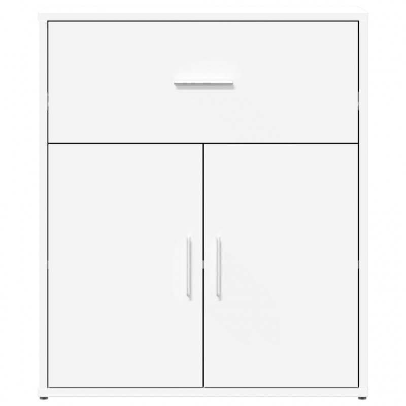 Szafki, 2 szt., białe, 60x31x70 cm, materiał drewnopochodny