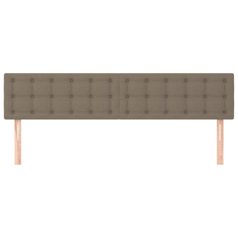 Zagłówki do łóżka, 2 szt., taupe, 90x5x78/88 cm, tkanina