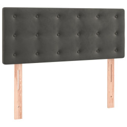 Zagłówek do łóżka, ciemnoszary, 100x5x78/88 cm, aksamit