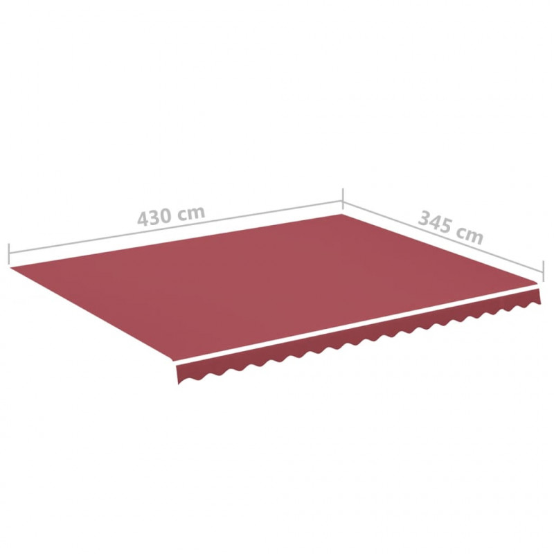 Zapasowa tkanina na markizę, burgundowa, 4,5x3,5 m