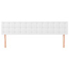 Zagłówek do łóżka, 2 szt., biały, 80x5x78/88 cm, sztuczna skóra