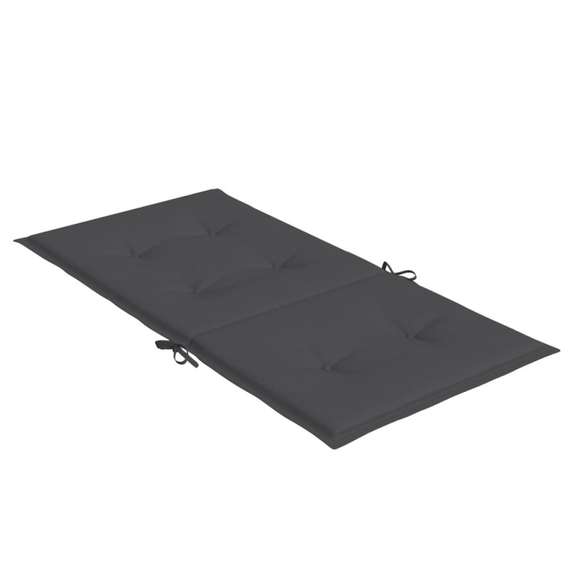 Poduszki na krzesła z niskim oparciem, 2 szt., antracyt melanż