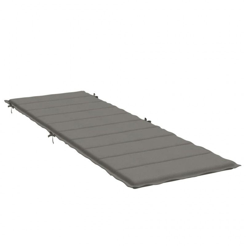 Poduszka na leżak, jasnoszary melanż, 186x58x3 cm