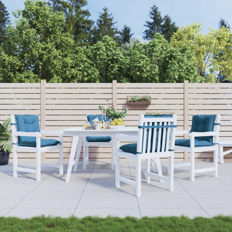 Poduszki na krzesła z niskim oparciem, 4 szt., niebieski melanż