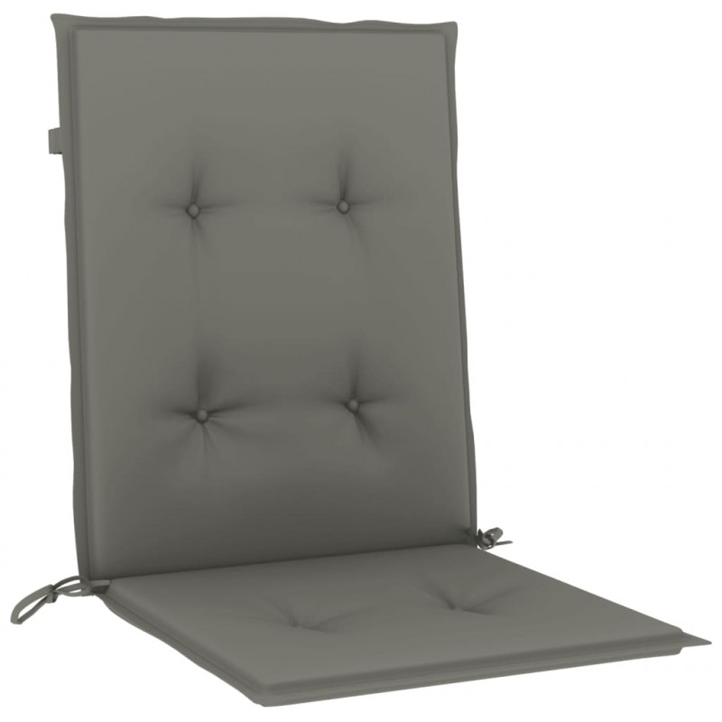 Poduszki na krzesła z niskim oparciem, 4 szt., ciemnoszare