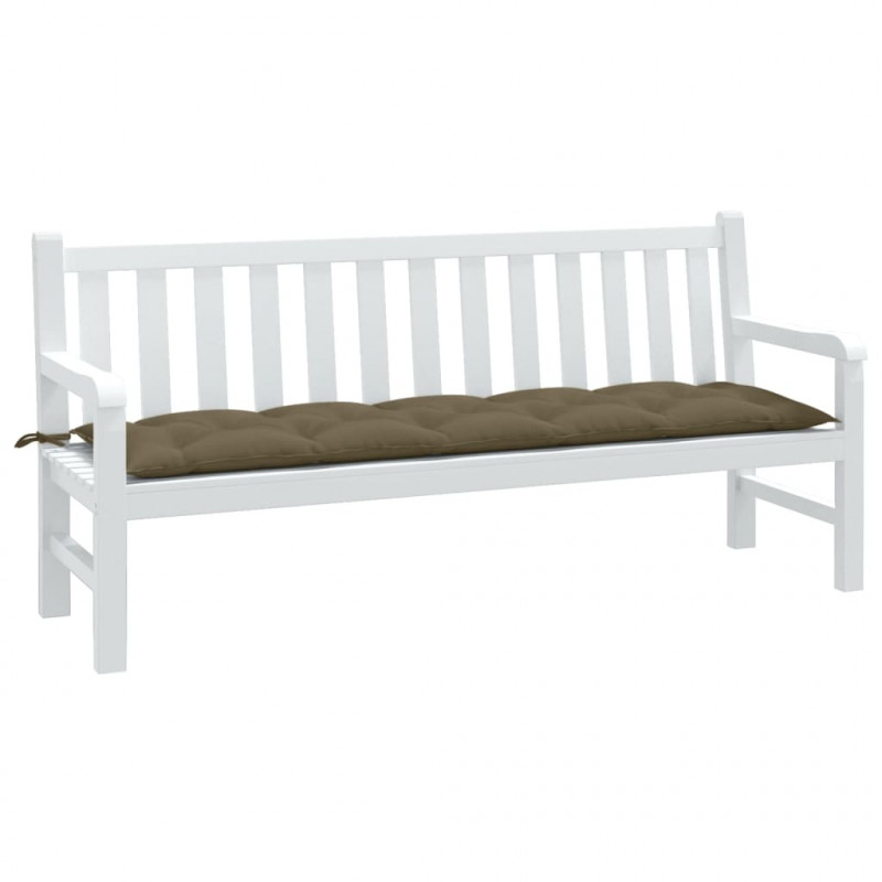 Poduszka na ławkę ogrodową, melanż taupe, 180x50x7 cm