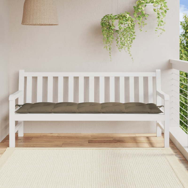 Poduszka na ławkę ogrodową, melanż taupe, 180x50x7 cm