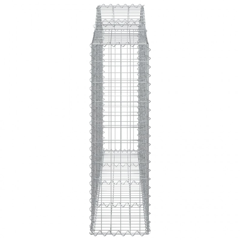 Kosze gabionowe, 15 szt, 200x30x100/120cm, galwanizowane żelazo