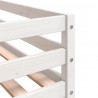 Łóżko piętrowe z zasłonkami, różowe, 80x200 cm, drewno sosnowe