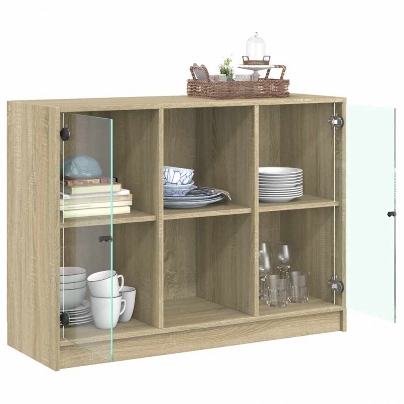Szafka, dąb sonoma, 102x37x75,5 cm, materiał drewnopochodny