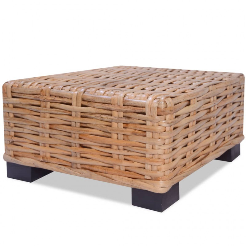 Stolik kawowy, naturalny rattan, 45 x 45 x 30 cm