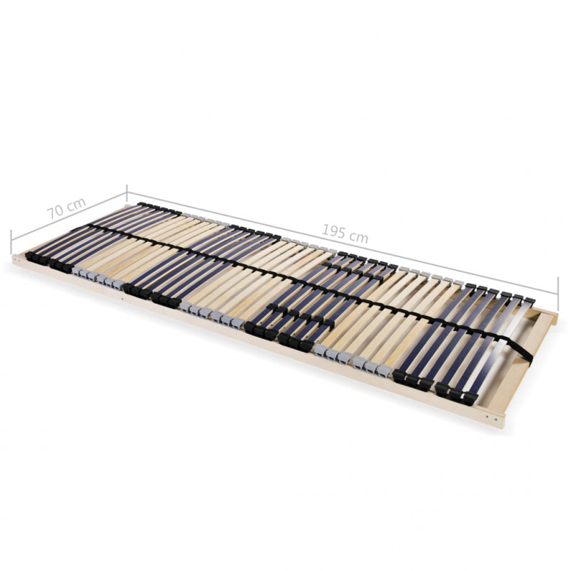 Stelaż do łóżka z 42 listwami, 7 stref, 70 x 200 cm