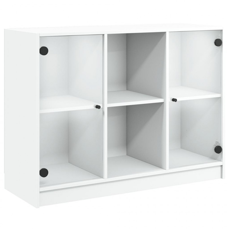 Szafka, biała, 102x37x75,5 cm, materiał drewnopochodny