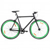 Rower single speed, czarno-zielony, 700c, 55 cm