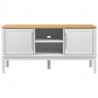Szafka RTV FLORO, biała, 114x43x55 cm, lite drewno sosnowe