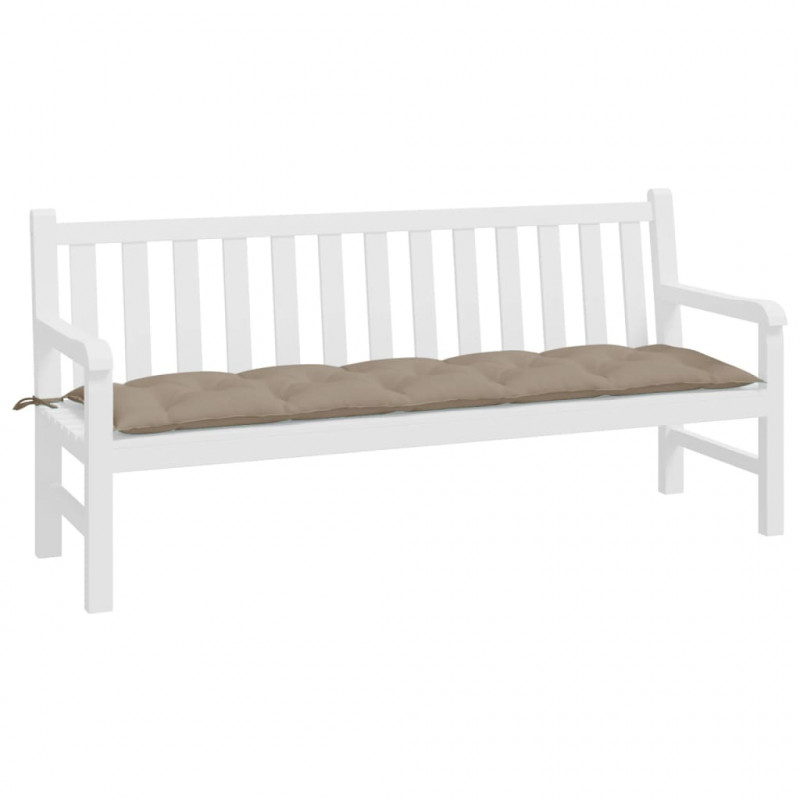 Poduszka na ławkę ogrodową, taupe, 180x50x3 cm, tkanina