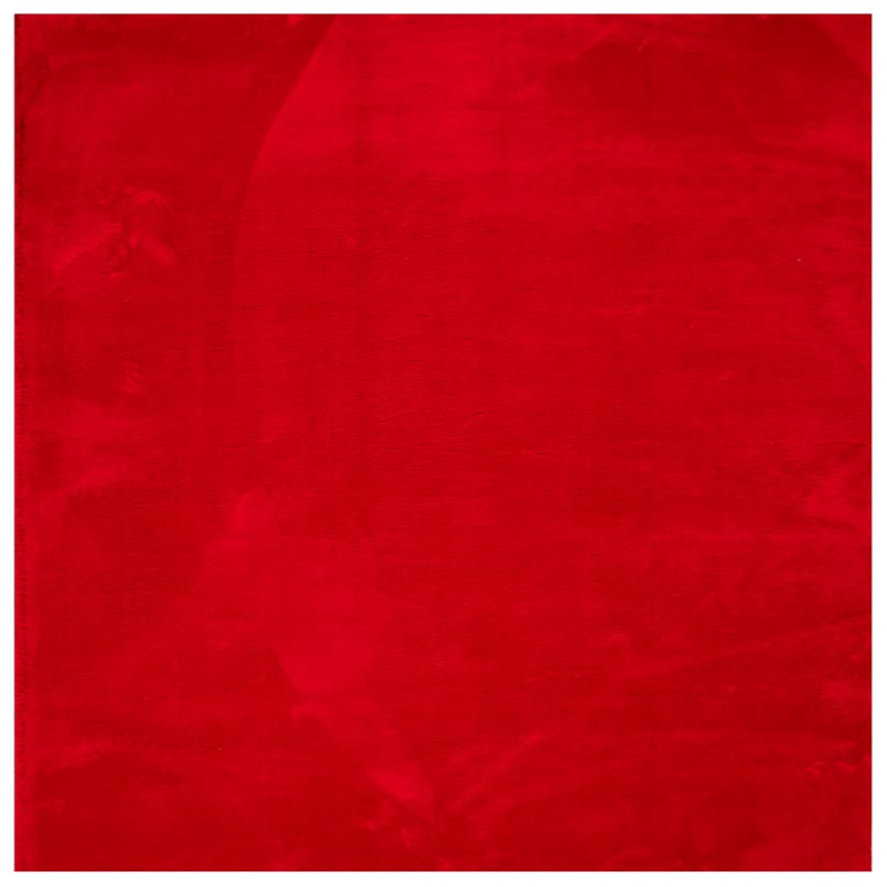 Dywan HUARTE z krótkim włosiem, czerwony, 240x240 cm