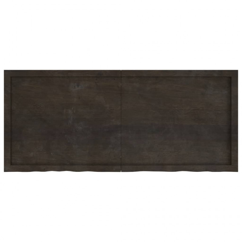 Półka, ciemnobrązowa, 140x60x(2-4) cm, wykończone drewno dębowe