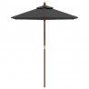 Parasol ogrodowy na drewnianym słupku, antracytowy, 196x231 cm