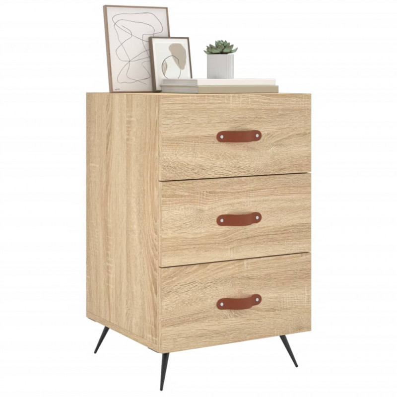 Szafka nocna, dąb sonoma, 40x40x66 cm, materiał drewnopochodny