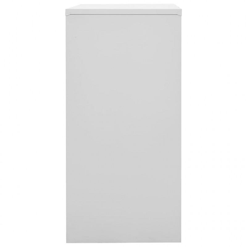 Szafki zamykane, 5 szt., jasnoszaro-czerwone, 90x45x92,5 cm