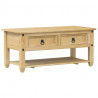 Stolik kawowy z szufladami Corona, 100x48x45 cm, drewno sosnowe