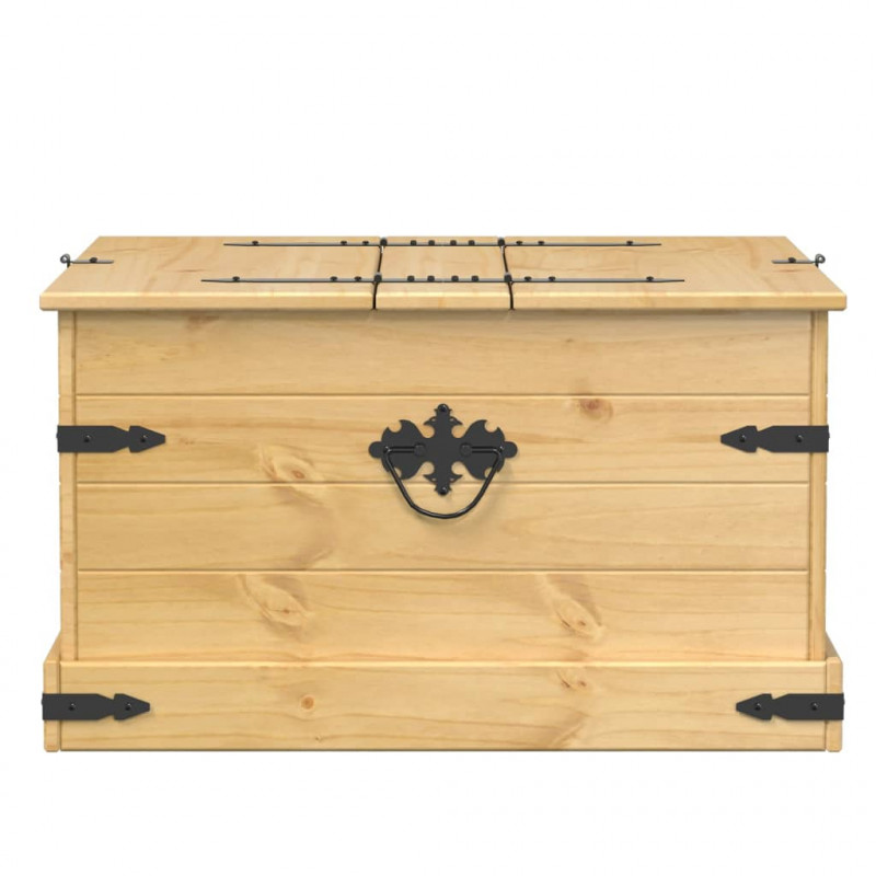 Skrzynia Corona, 78x78x45 cm, lite drewno sosnowe
