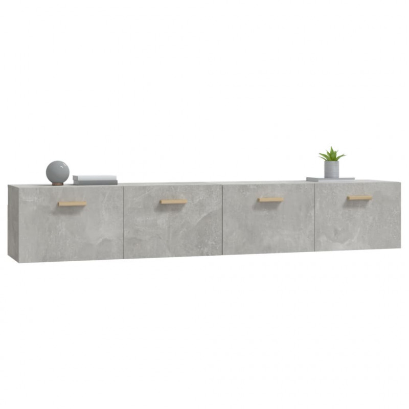 Szafki wiszące, 2 szt., szarość betonu, 100x36,5x35 cm
