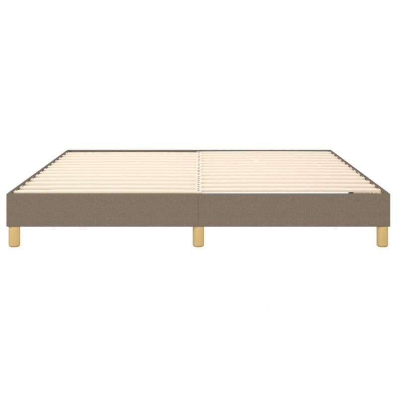 Rama łóżka bez materaca, taupe, 180x200 cm, obita tkaniną