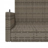 Ławka bujana, szara, 119x56x48 cm, polirattan
