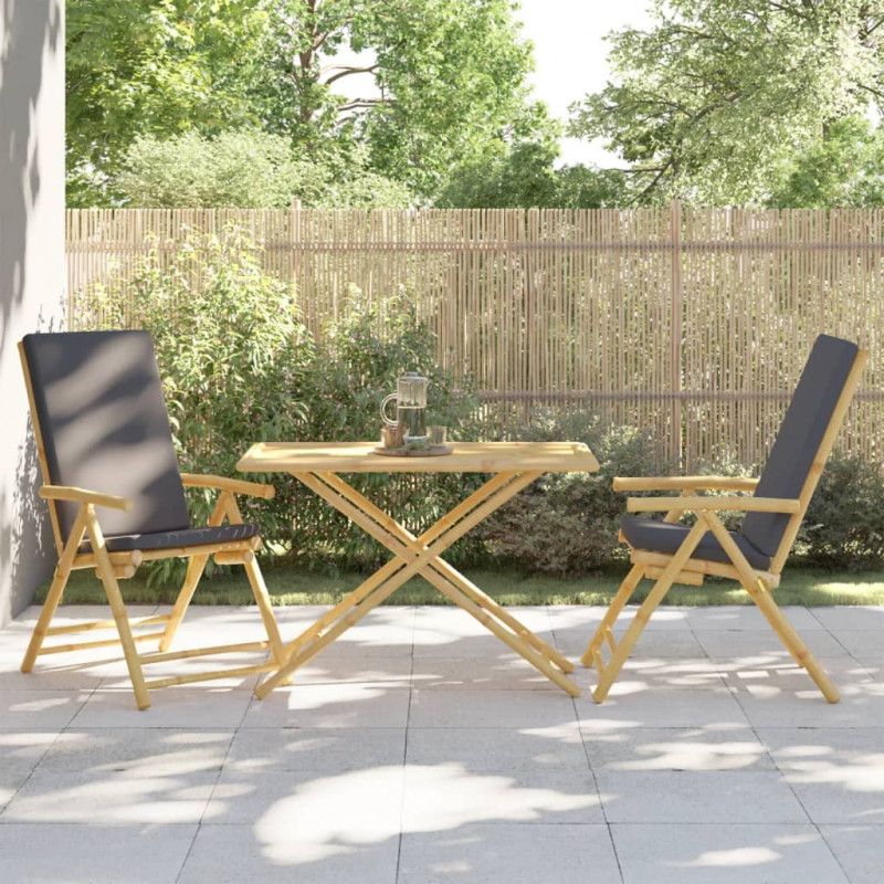Składany stolik ogrodowy, 110x55x75 cm, bambusowy