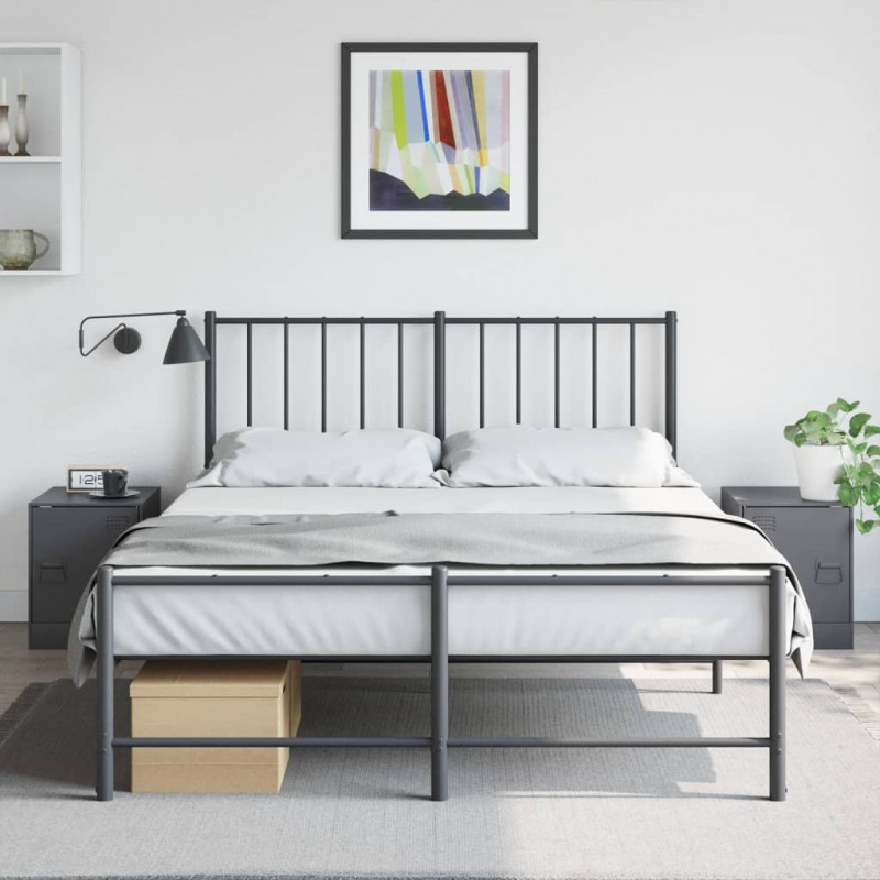 Szafki nocne, 2 szt., antracytowe, 34,5x39x44 cm, stal