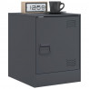 Szafki nocne, 2 szt., antracytowe, 34,5x39x44 cm, stal