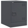 Szafki nocne, 2 szt., antracytowe, 34,5x39x44 cm, stal