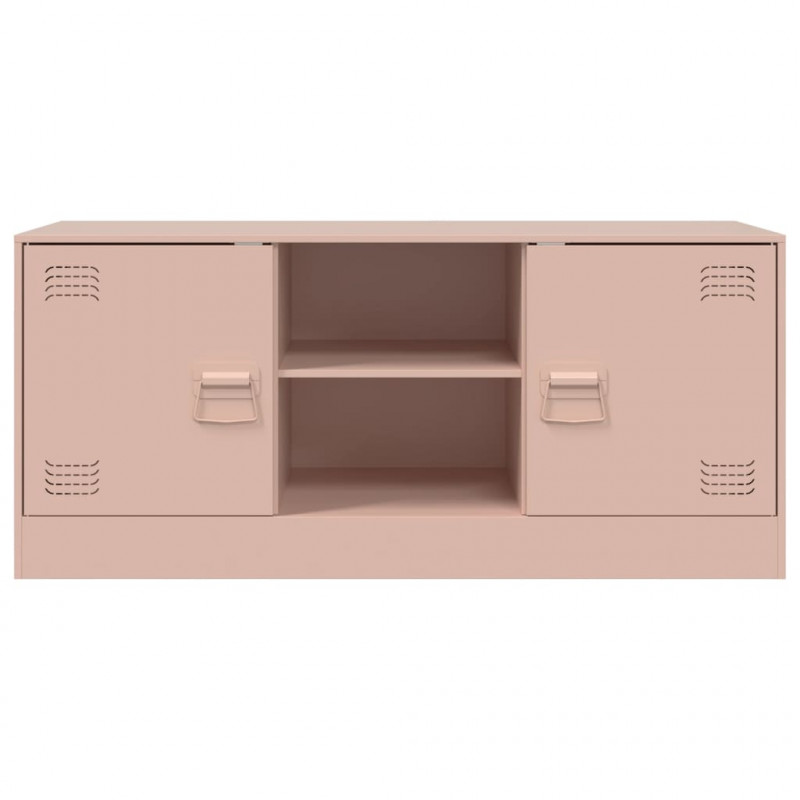 Szafka pod telewizor, różowa, 99x39x44 cm, stalowa